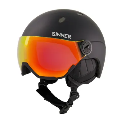 Sinner Titan Visor Fekete sí és snowboard sisak | Winter Outlet