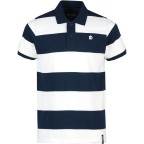 Camasa Fundango Incognito Stripe Poloshirt Albastru/Alb | winteroutlet.ro