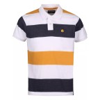 Camasa Fundango Incognito Stripe Poloshirt Alb | winteroutlet.ro