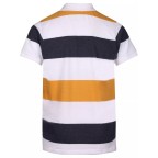 Camasa Fundango Incognito Stripe Poloshirt Alb | winteroutlet.ro