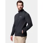 Columbia Essential Hike Grid Fleece Full Fekete Polár Pulóver | winteroutle.hu