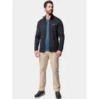 Columbia Essential Hike Grid Fleece Full Fekete Polár Pulóver | winteroutle.hu