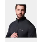 Columbia Essential Hike Grid Fleece Full Fekete Polár Pulóver | winteroutle.hu