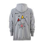 Majesty Mountain Zipped Hoodie Szürke pulóver | winteroutlet.hu