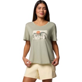 Ruby Springs Graphic Scoop Neck Short Sleeve Shirt Zöld