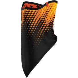 Triangle Face Mask Print Black-Orange