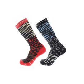 Ladies Ski Socks Animal Double Pack