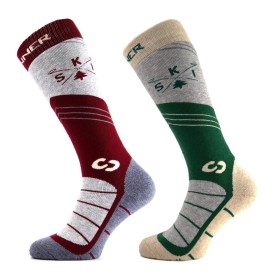 Ski Socks Men Piros/Zöld